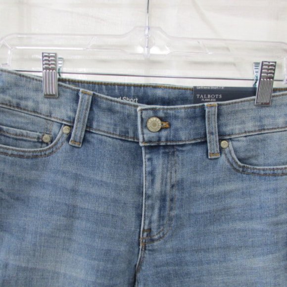 Talbots Flawless Faded Blue Denim 7.5" Girlfriend Short  - Petite - Picture 3 of 9